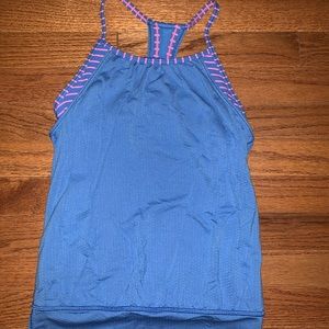 Blue w/ Pink striped Ivivva tank top
